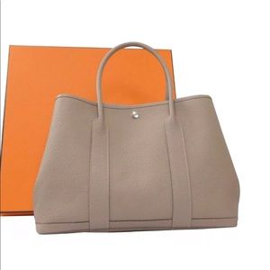 Hermès garden party gris tortorelle size 30